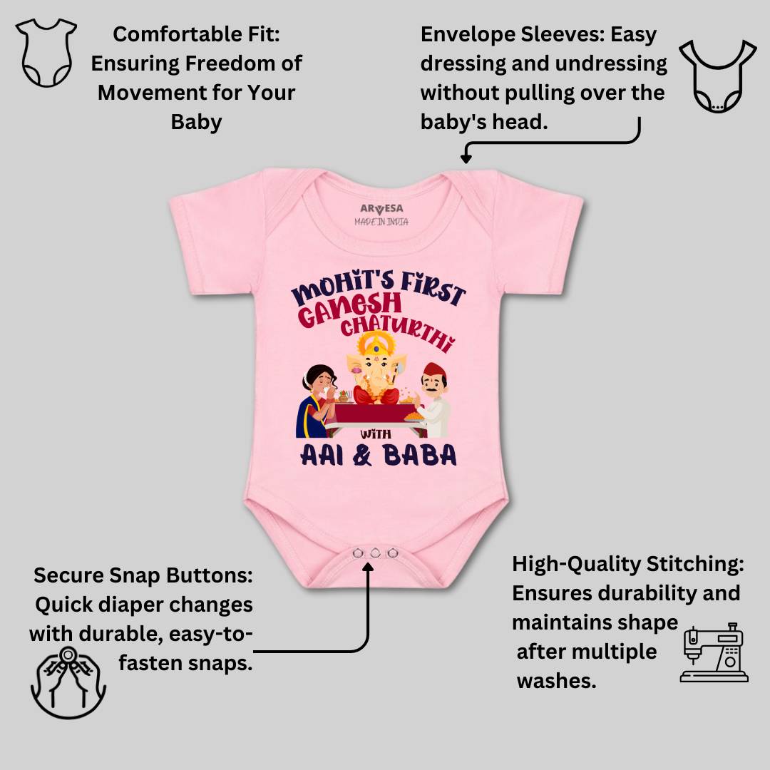 Arvesa My First Ganesh Chaturthi  Baby Boy & Girl Dress
