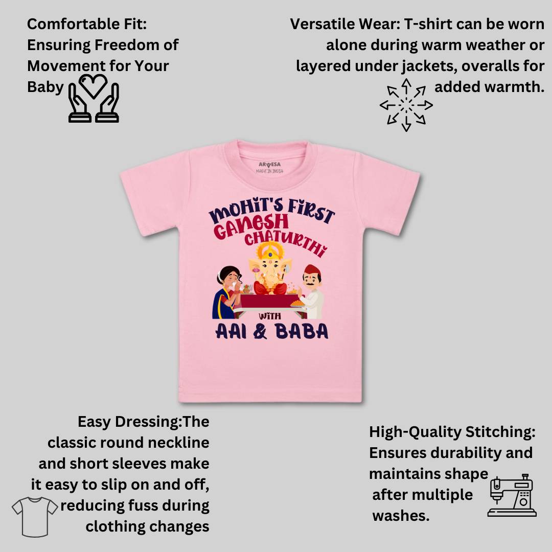 Arvesa My First Ganesh Chaturthi  Baby Boy & Girl Dress