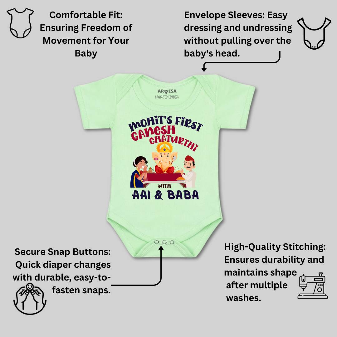 Arvesa My First Ganesh Chaturthi  Baby Boy & Girl Dress