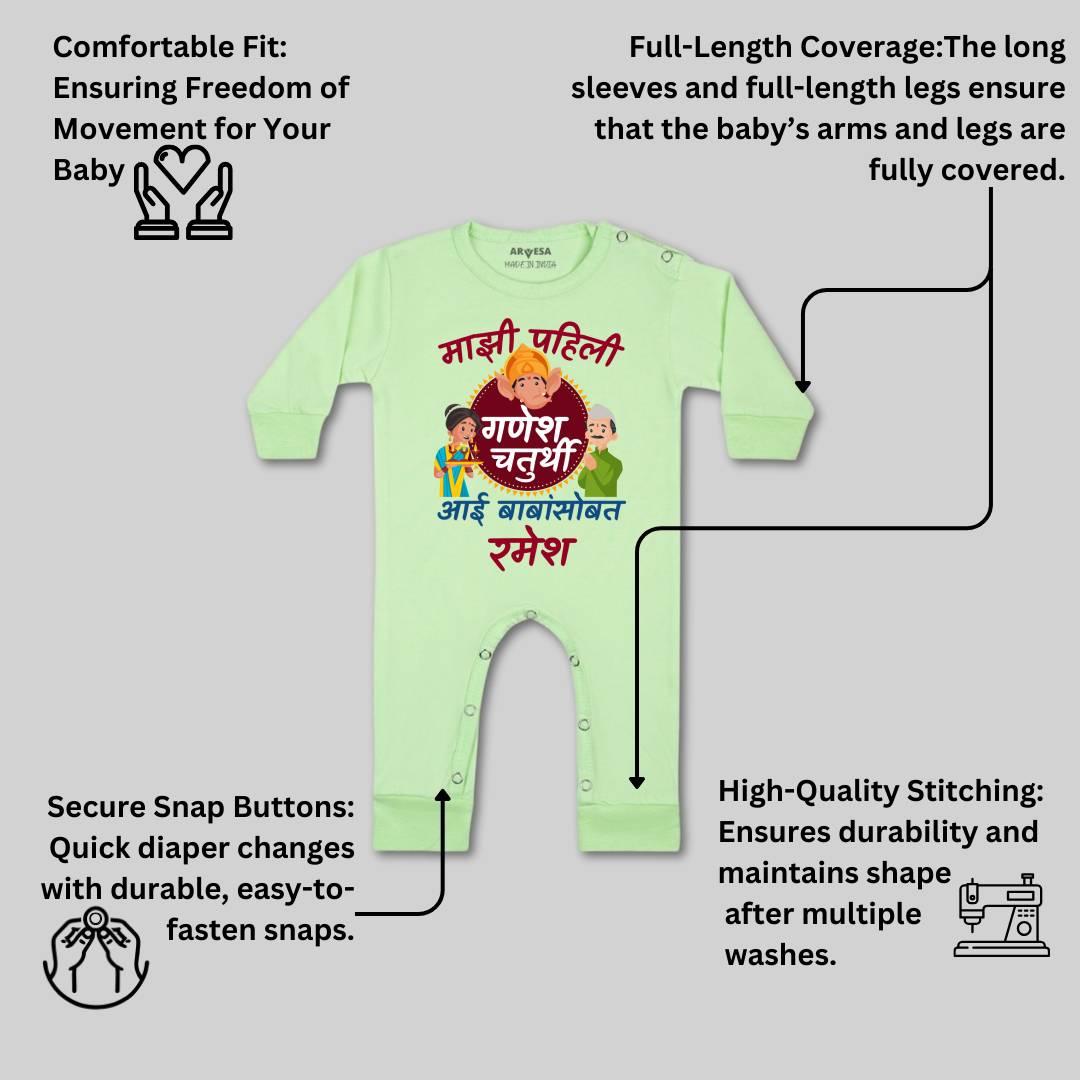 Arvesa My First Ganesh Chaturthi  Baby Boy & Girl Dress