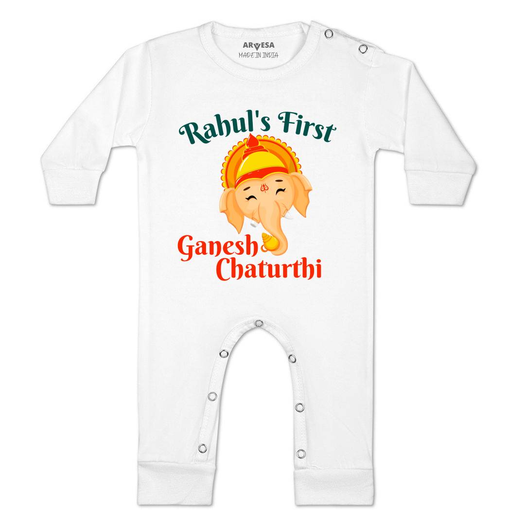 Arvesa My First Ganesh Chaturthi  Baby Boy & Girl Dress