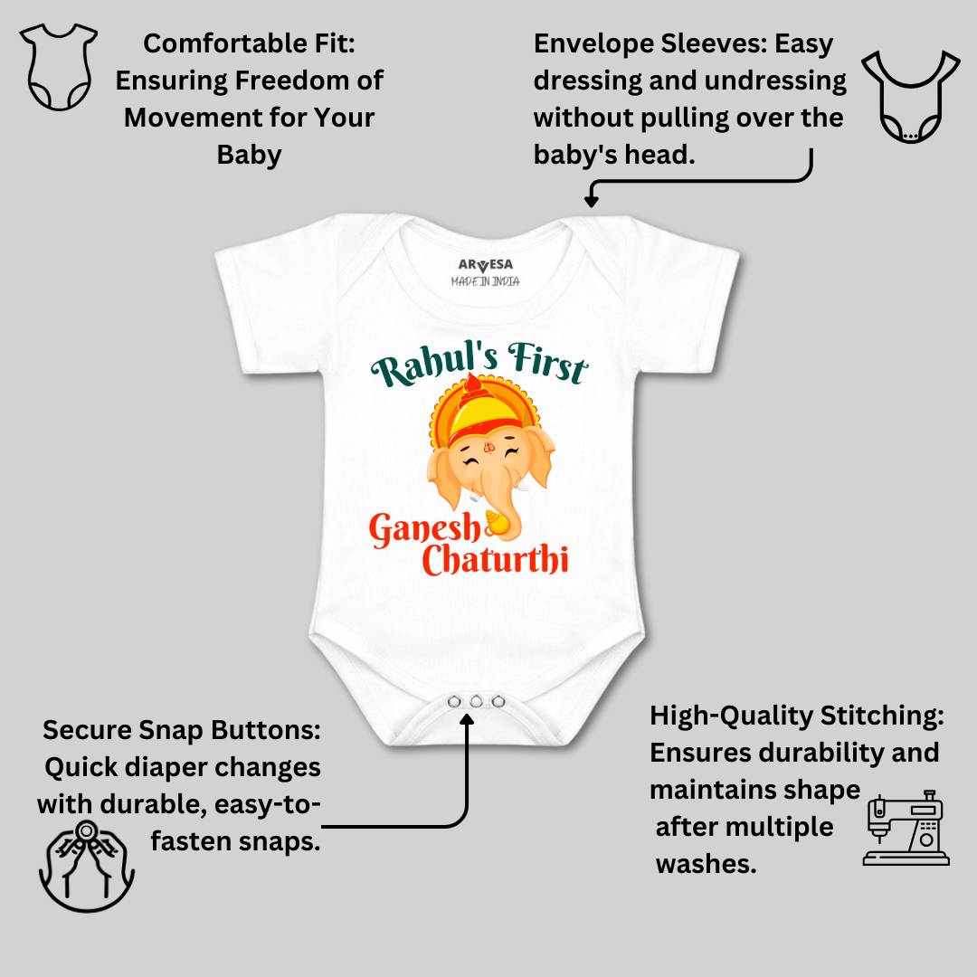 Arvesa My First Ganesh Chaturthi  Baby Boy & Girl Dress