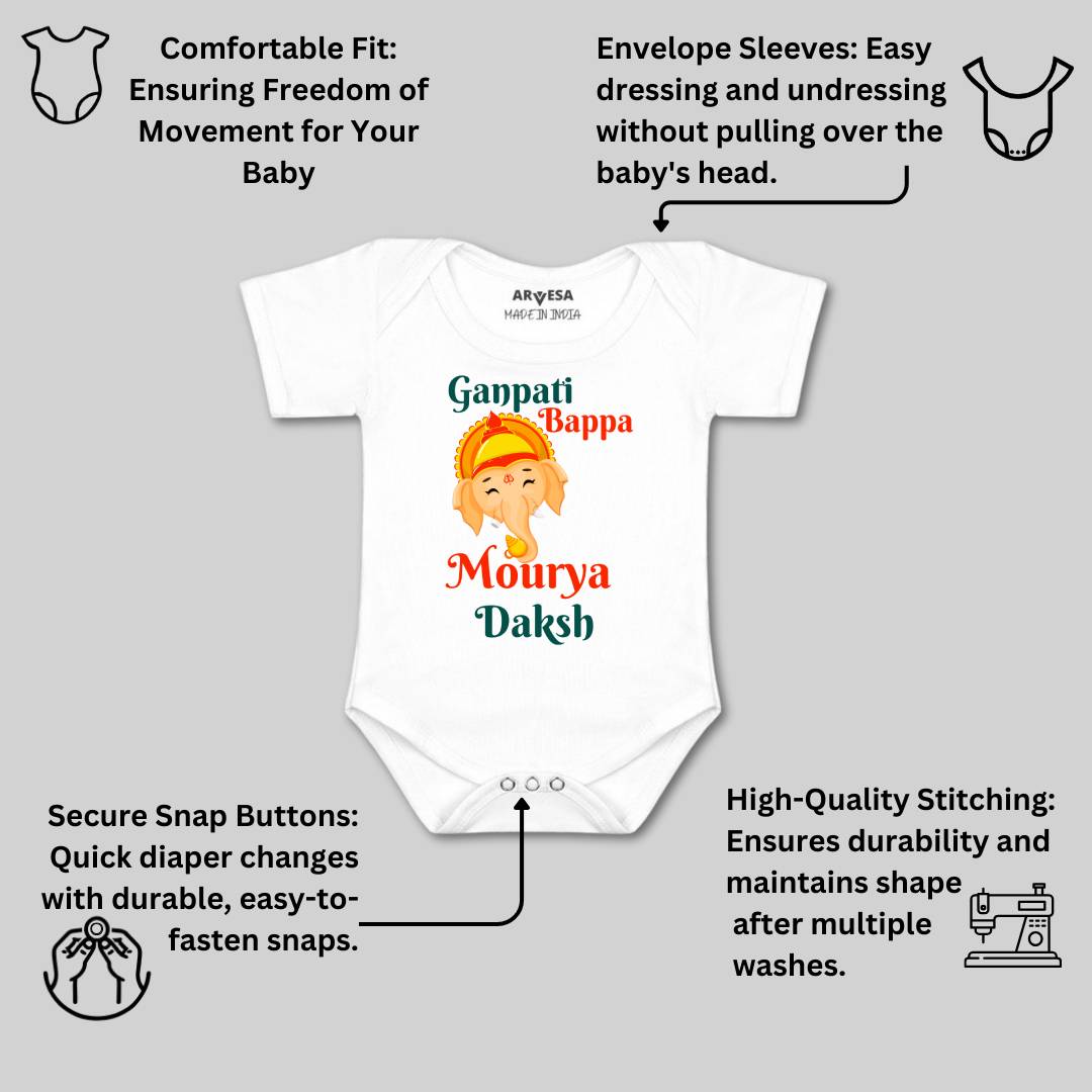 Arvesa My First Ganesh Chaturthi  Baby Boy & Girl Dress