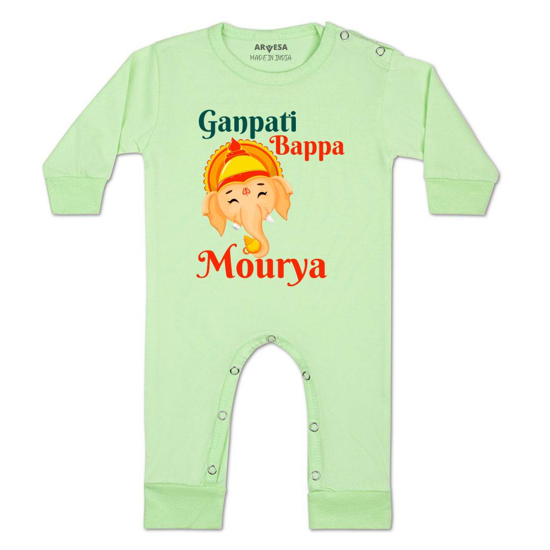Arvesa Design-1054 Ganpati My First Baby Boy and Baby Girl Dress .