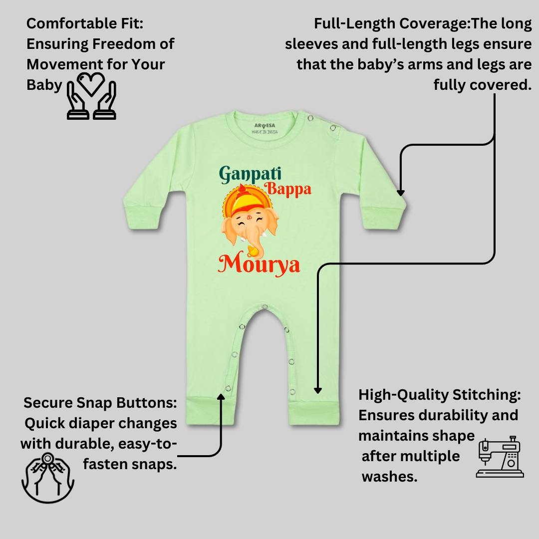 Arvesa Design-1054 Ganpati My First Baby Boy and Baby Girl Dress .