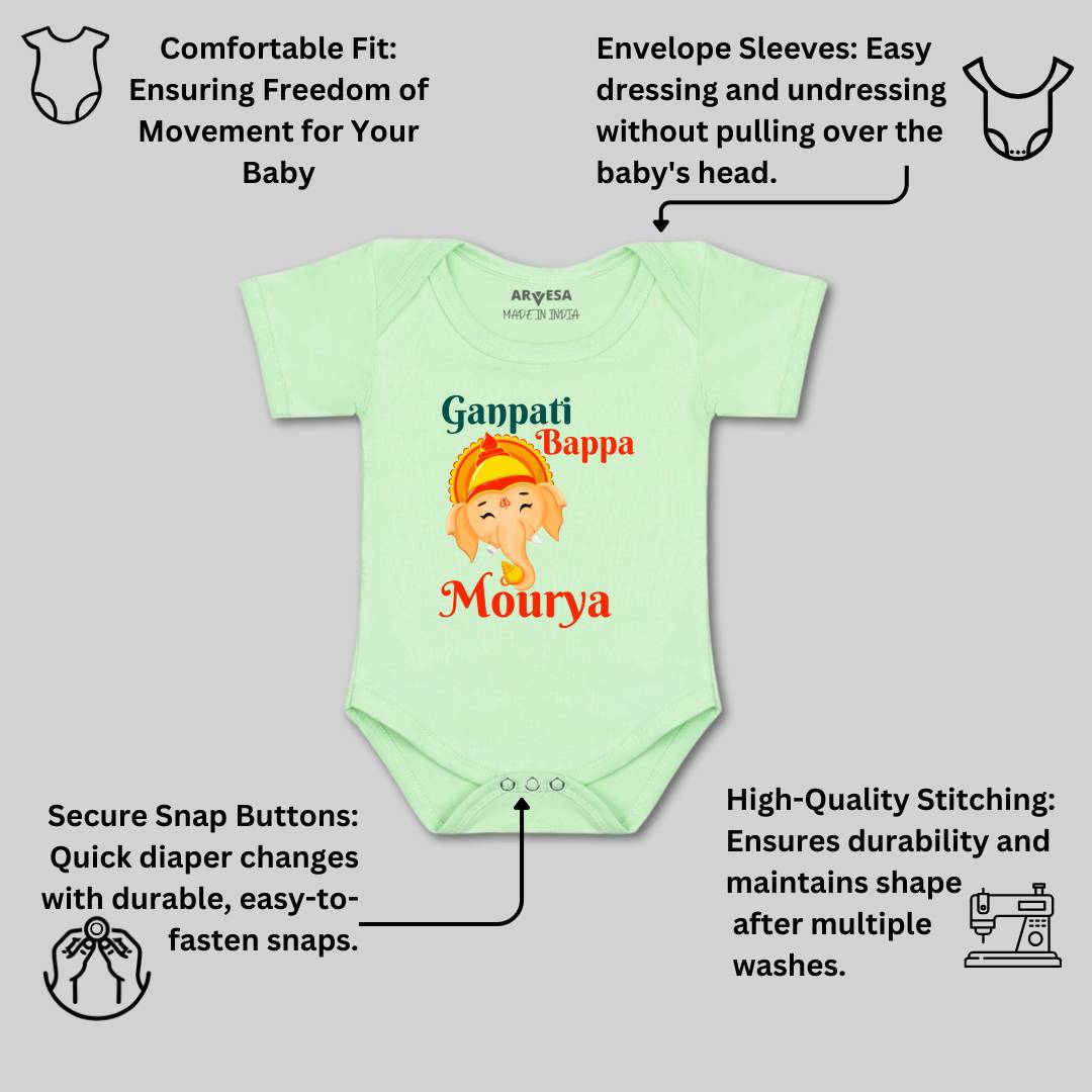 Arvesa Design-1054 Ganpati My First Baby Boy and Baby Girl Dress .