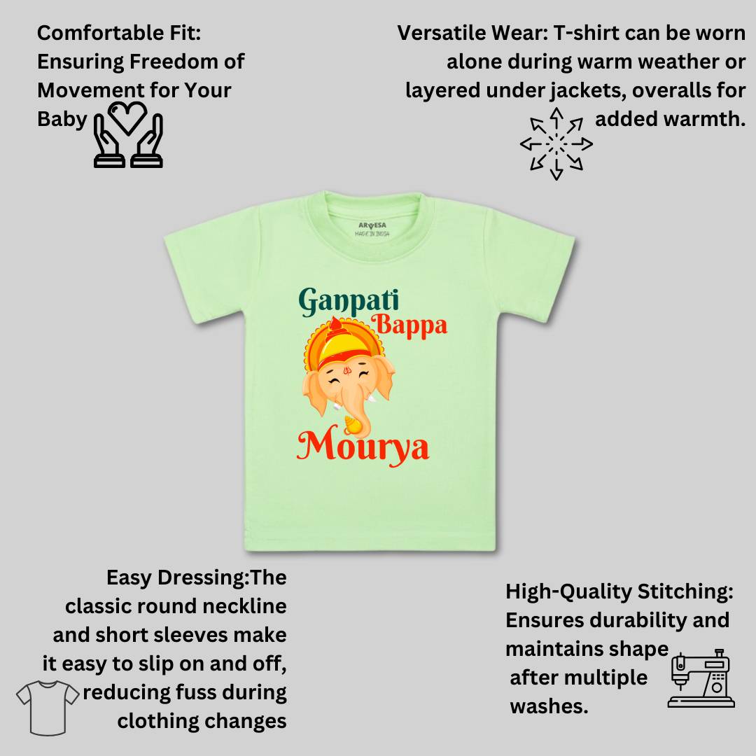 Arvesa Design-1054 Ganpati My First Baby Boy and Baby Girl Dress .