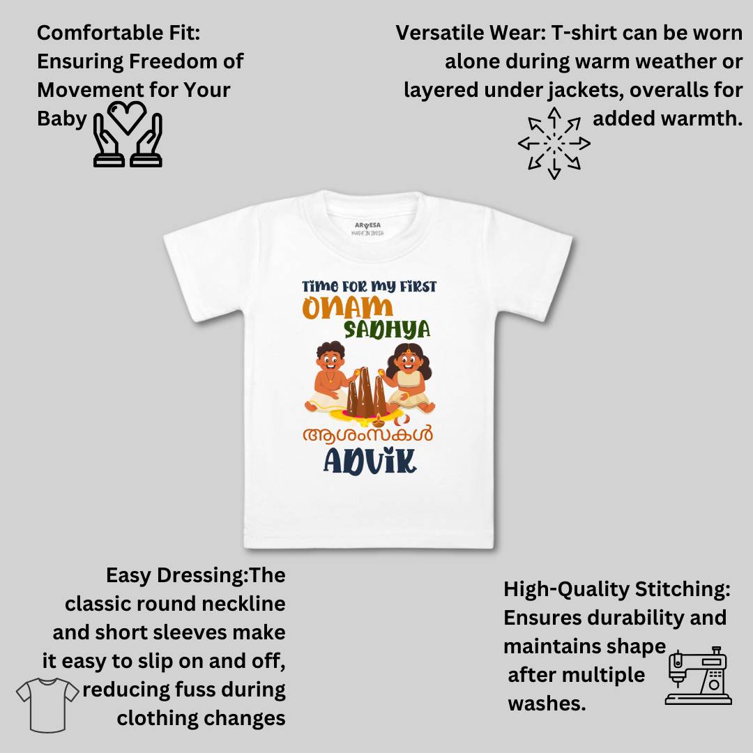 Arvesa My First Onam  Baby Boy & Girl Dress