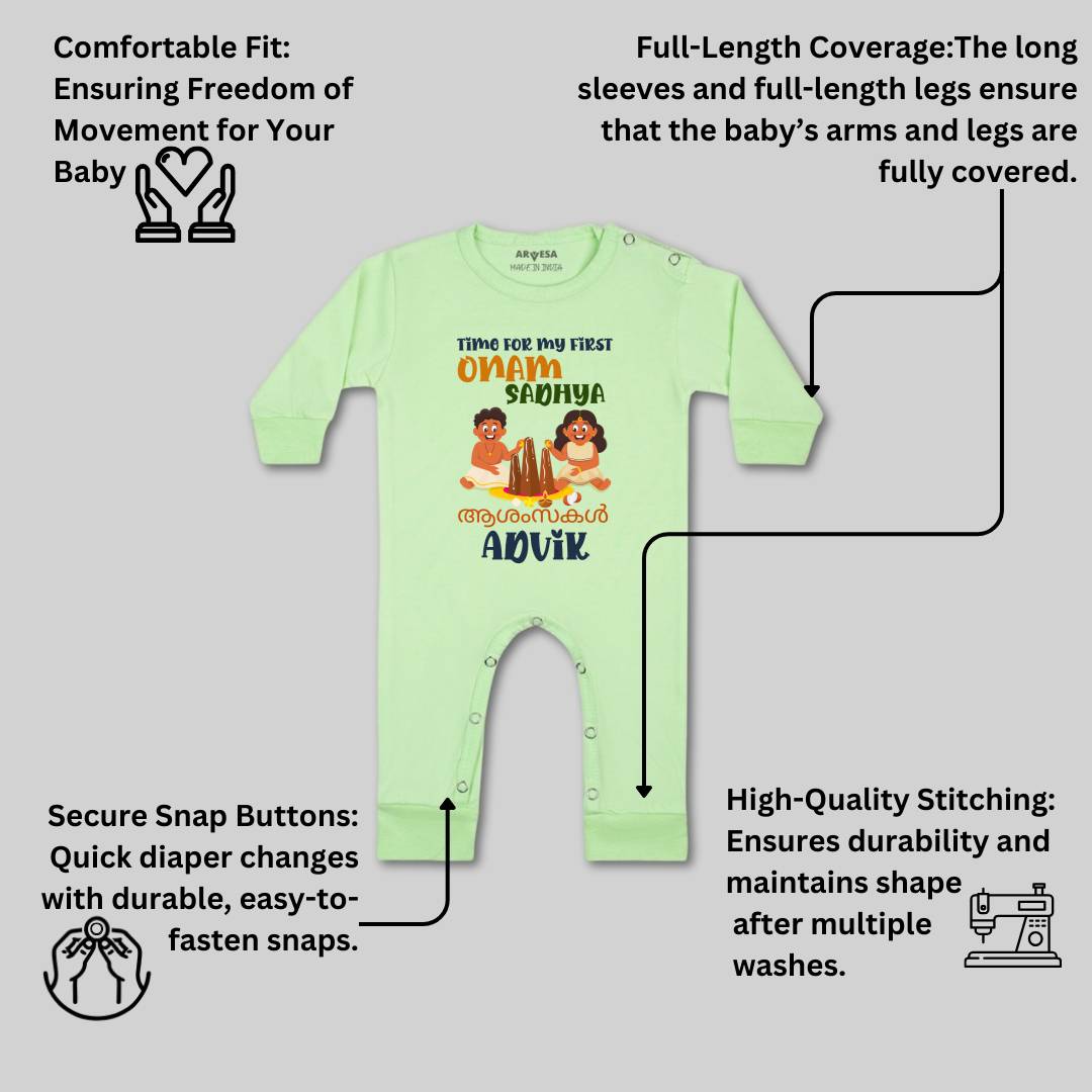 Arvesa My First Onam  Baby Boy & Girl Dress