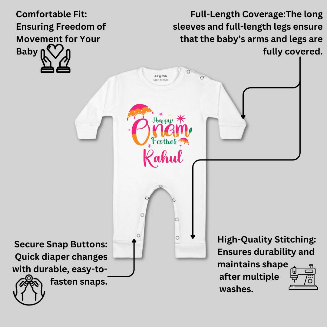 Arvesa My First Onam  Baby Boy & Girl Dress