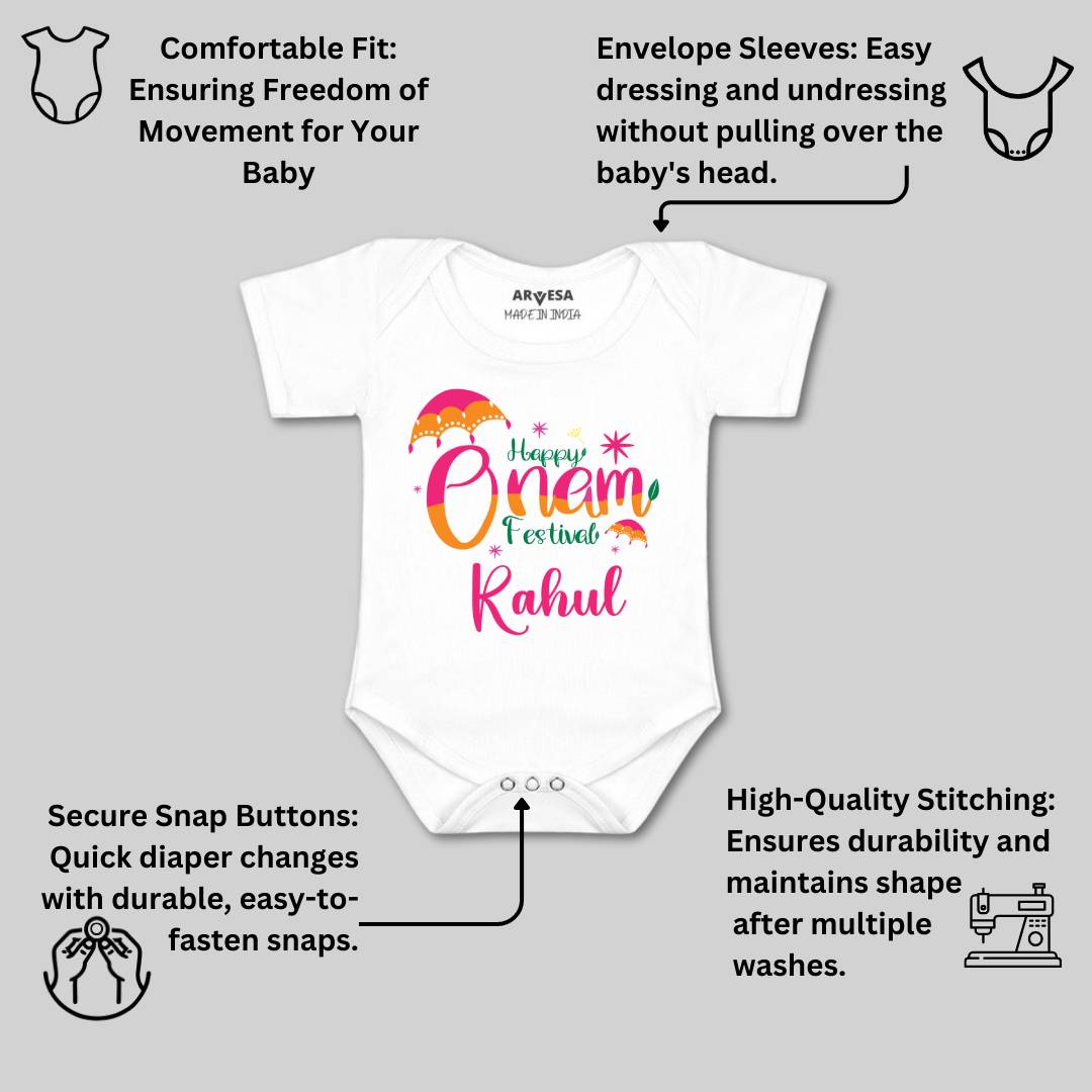 Arvesa My First Onam  Baby Boy & Girl Dress