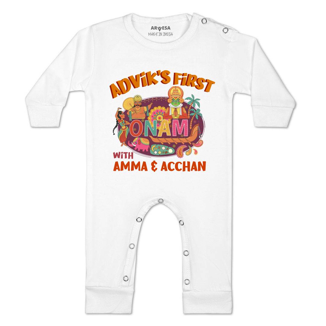 Arvesa My First Onam  Baby Boy & Girl Dress