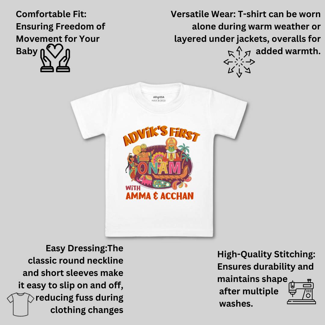 Arvesa My First Onam  Baby Boy & Girl Dress