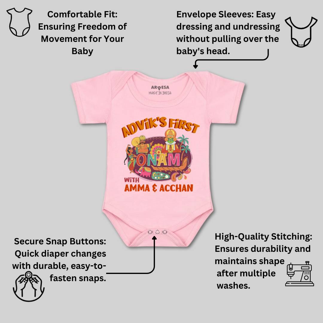 Arvesa My First Onam  Baby Boy & Girl Dress