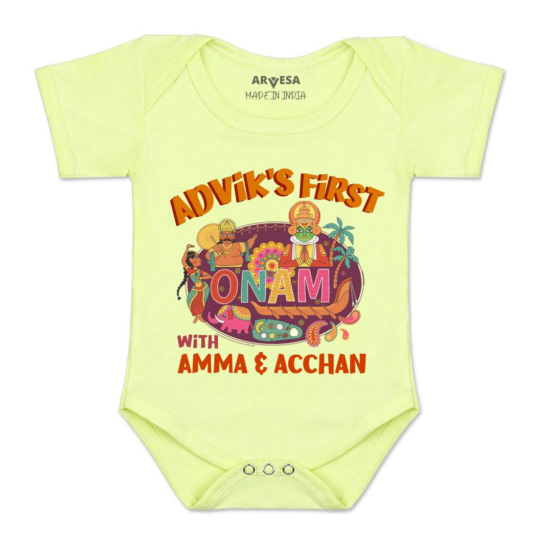 Arvesa My First Onam  Baby Boy & Girl Dress