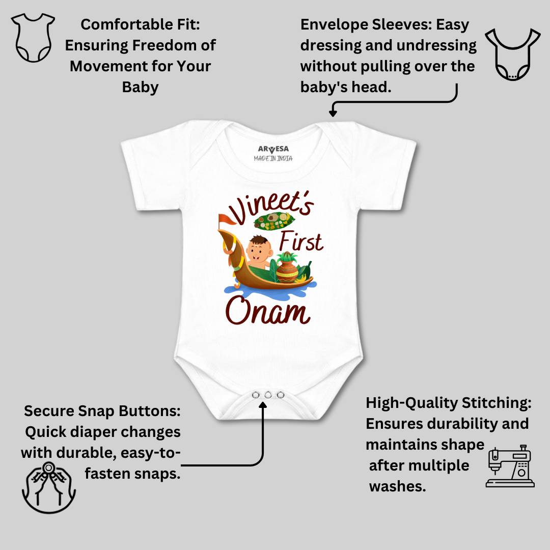 Arvesa My First Onam  Baby Boy & Girl Dress