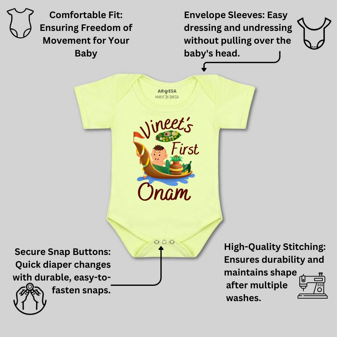 Arvesa My First Onam  Baby Boy & Girl Dress