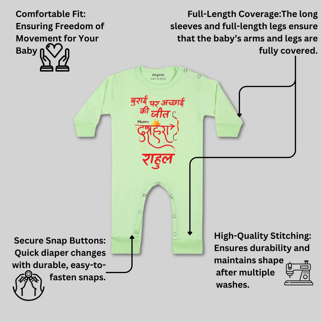 Arvesa Happy Dussehra Baby Boy & Girl Dress