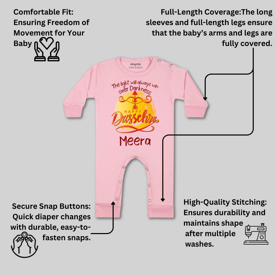 Arvesa Happy Dussehra Baby Boy & Girl Dress