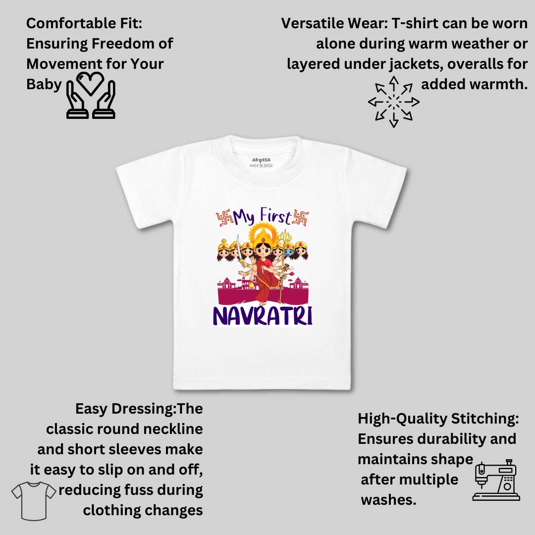 Arvesa Design-1086  Dussehra Navratri Durga My First Baby Boy and Baby Girl Dress .