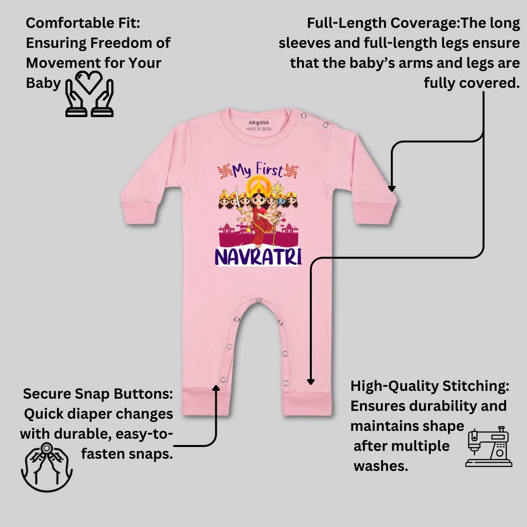 Arvesa Design-1086  Dussehra Navratri Durga My First Baby Boy and Baby Girl Dress .