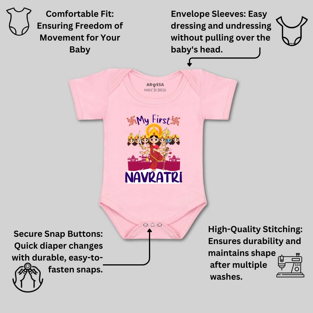 Arvesa Design-1086  Dussehra Navratri Durga My First Baby Boy and Baby Girl Dress .