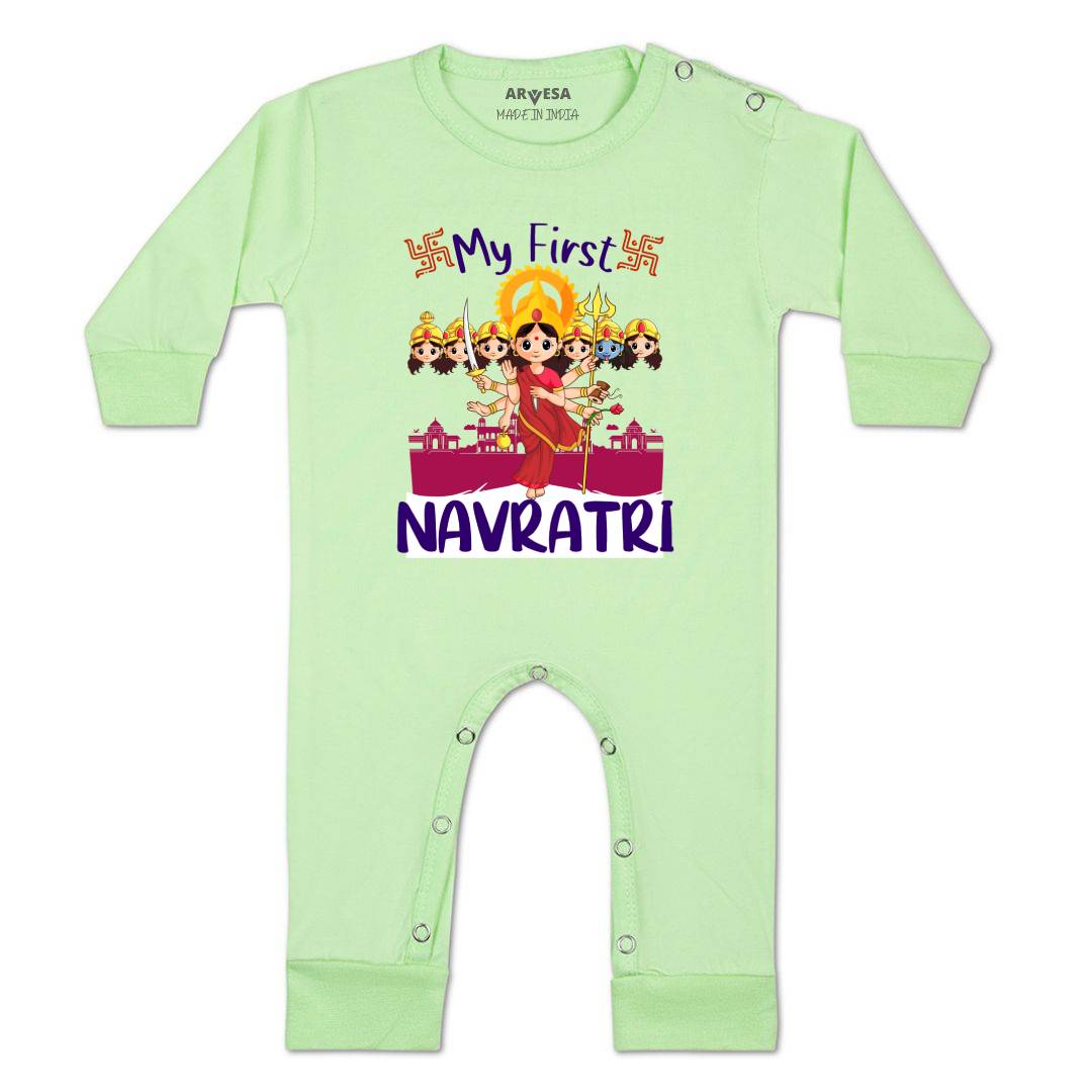 Arvesa Design-1086  Dussehra Navratri Durga My First Baby Boy and Baby Girl Dress .