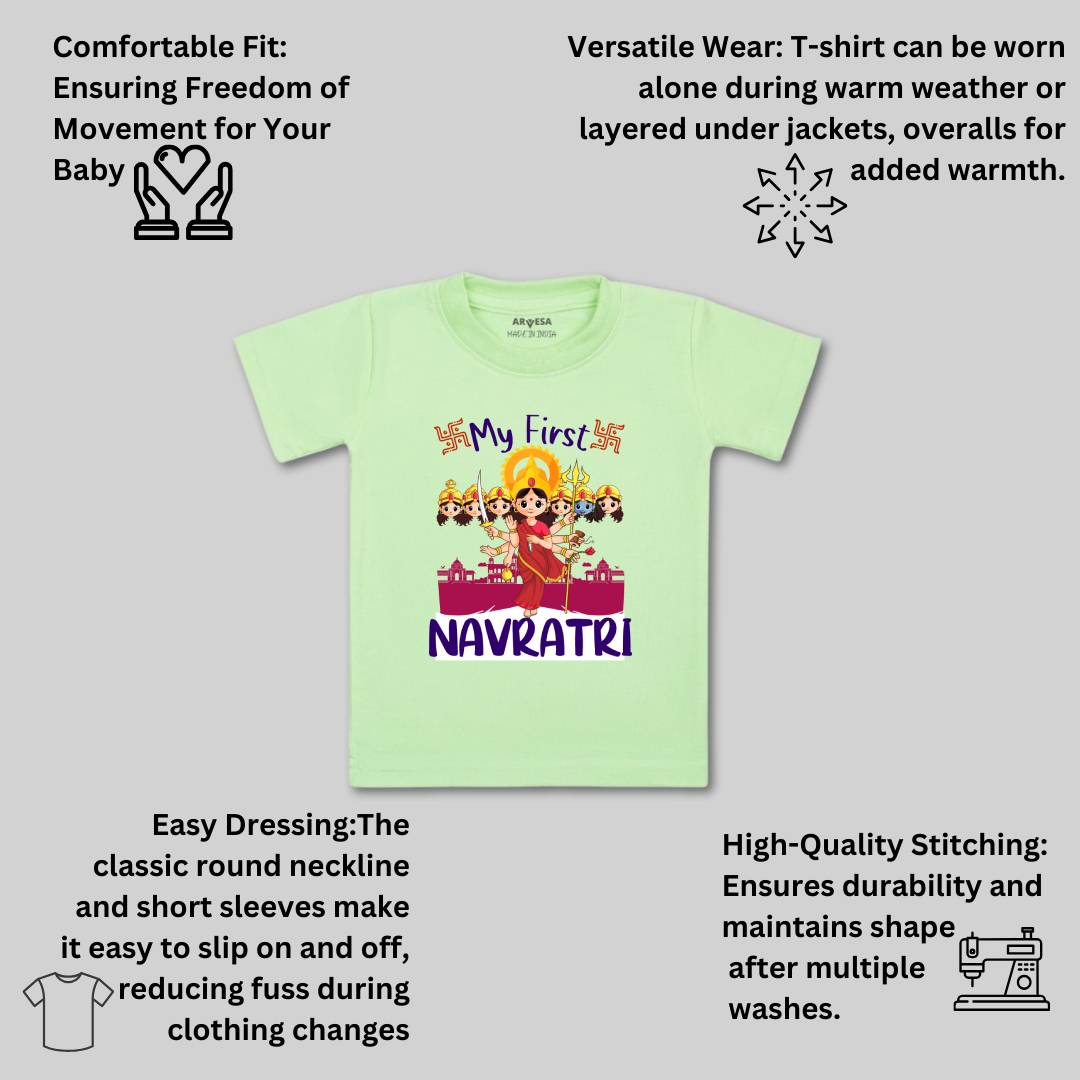 Arvesa Design-1086  Dussehra Navratri Durga My First Baby Boy and Baby Girl Dress .