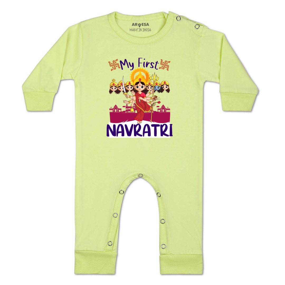 Arvesa Design-1086  Dussehra Navratri Durga My First Baby Boy and Baby Girl Dress .