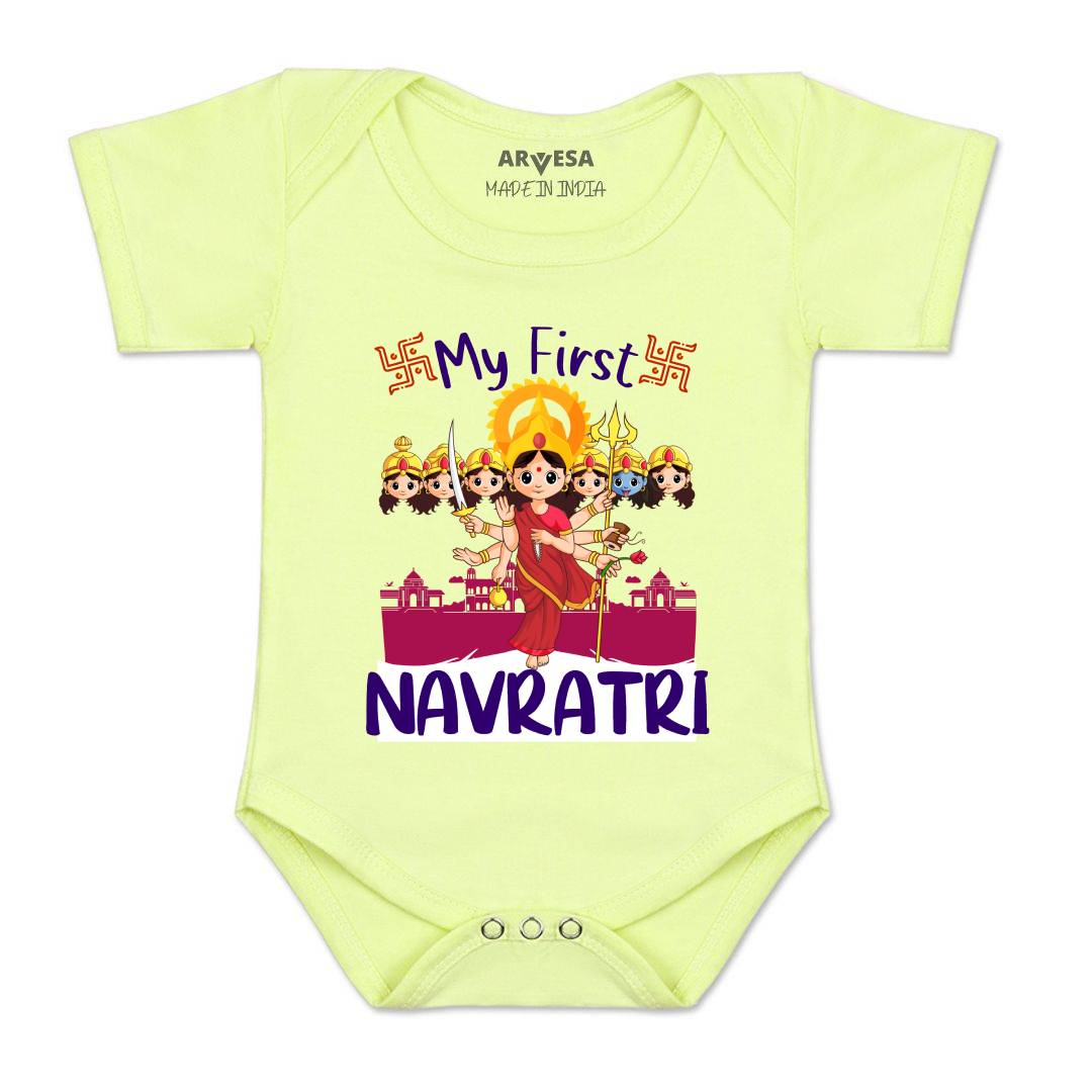 Arvesa Design-1086  Dussehra Navratri Durga My First Baby Boy and Baby Girl Dress .