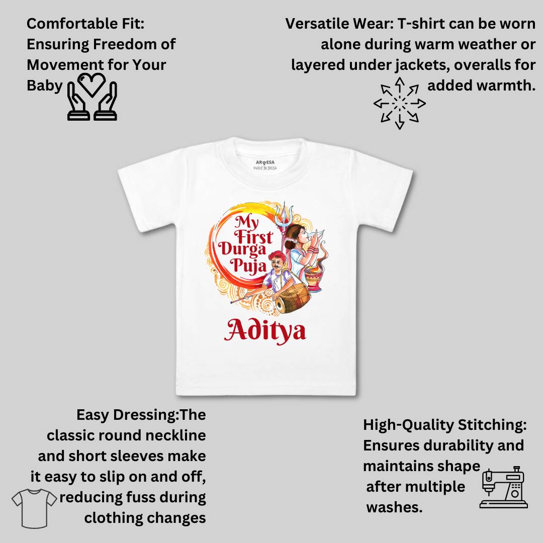 Arvesa My First Durga Puja Baby Boy & Girl Dress