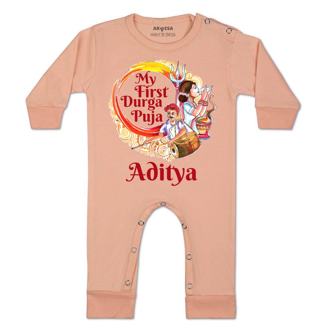 Arvesa My First Durga Puja Baby Boy & Girl Dress