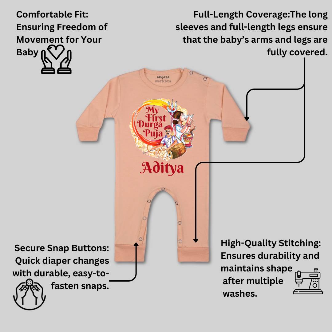 Arvesa My First Durga Puja Baby Boy & Girl Dress