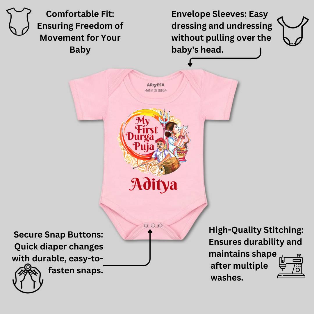 Arvesa My First Durga Puja Baby Boy & Girl Dress