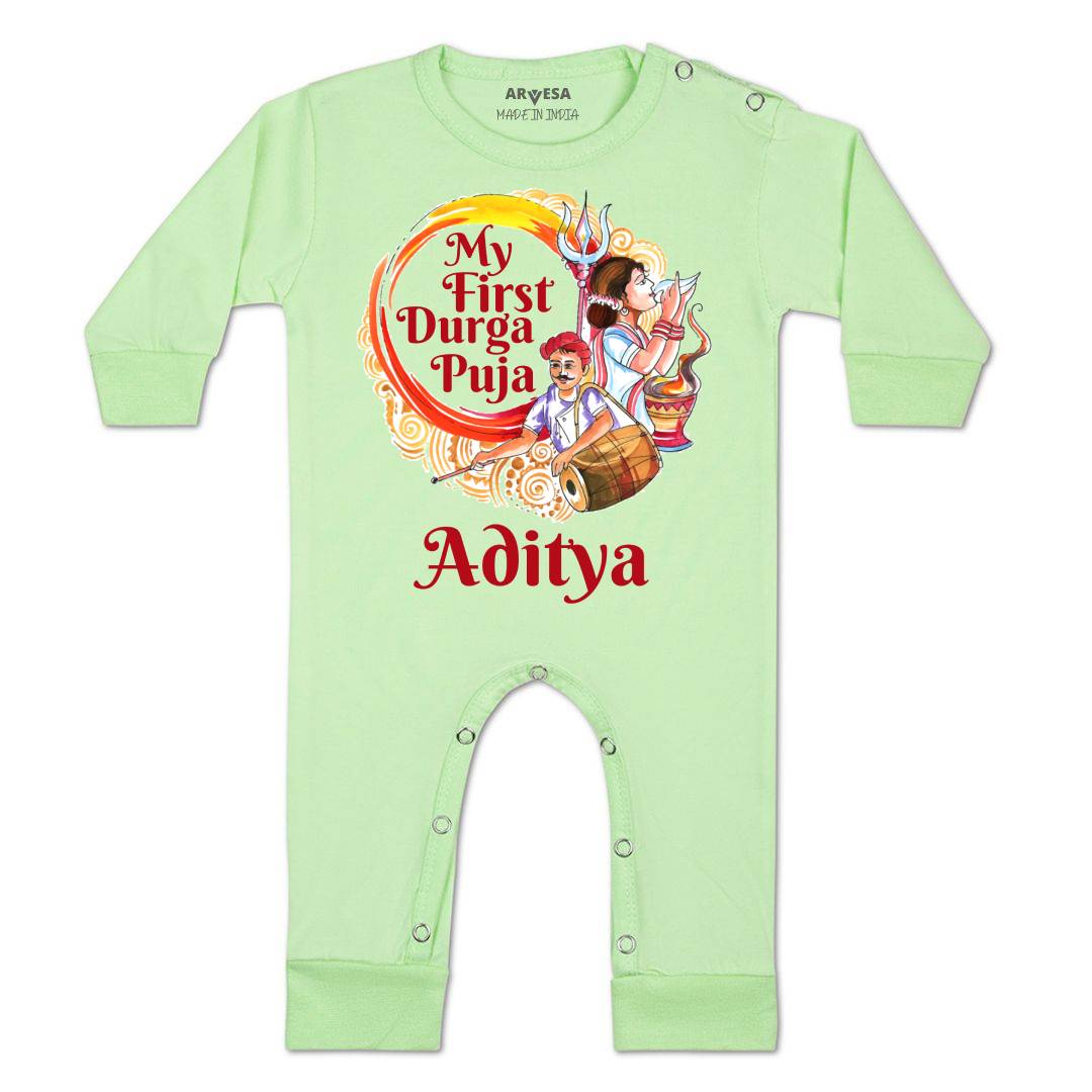 Arvesa My First Durga Puja Baby Boy & Girl Dress