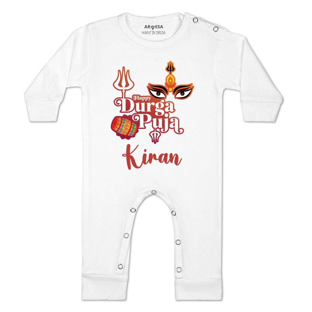 Arvesa Happy Durga Puja Baby Boy & Girl Dress