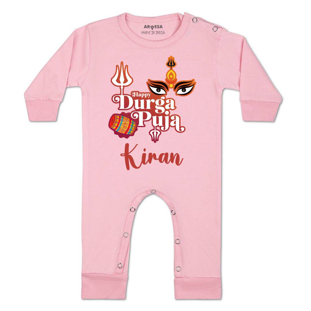 Arvesa Happy Durga Puja Baby Boy & Girl Dress