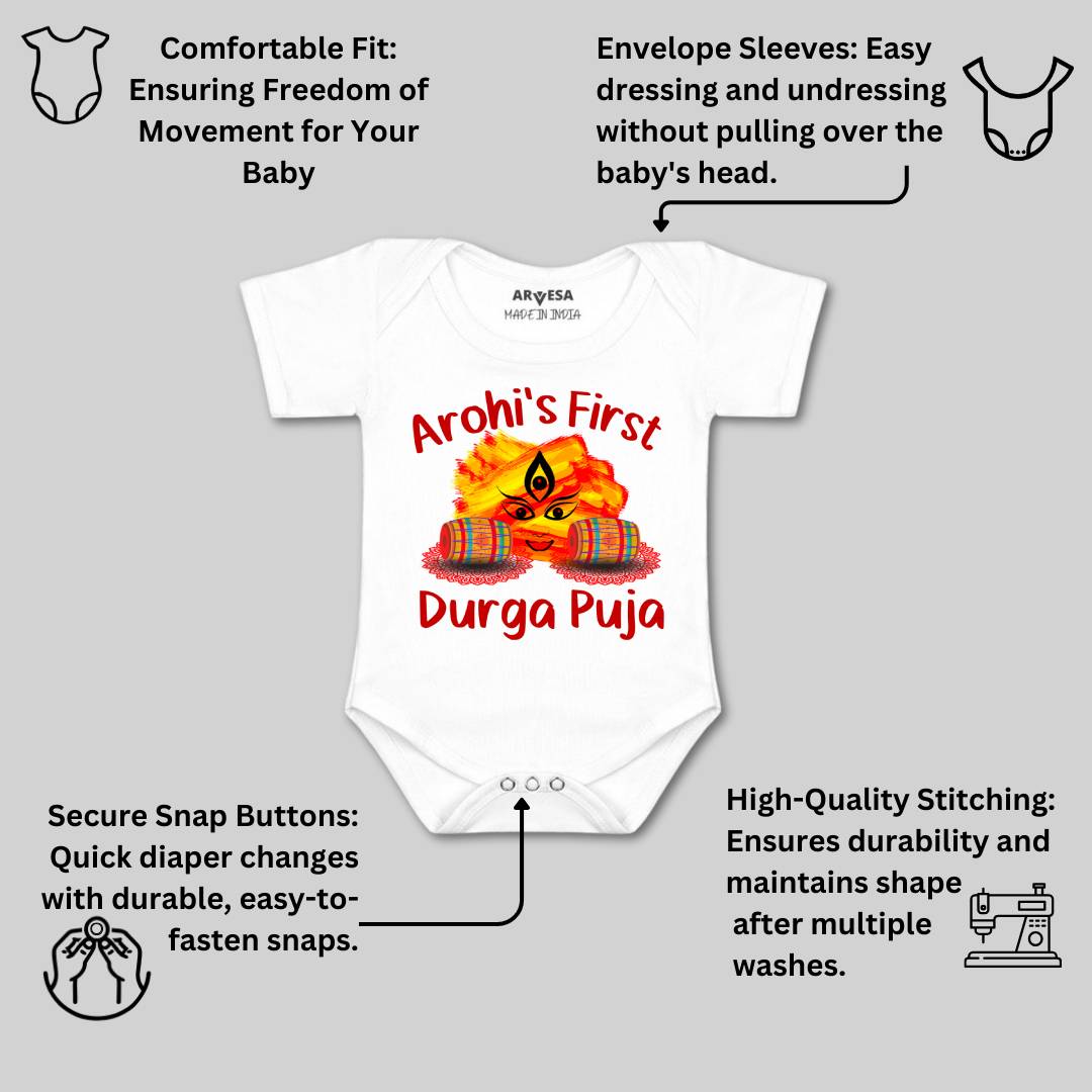 Arvesa My First Durga Puja Baby Boy & Girl Dress