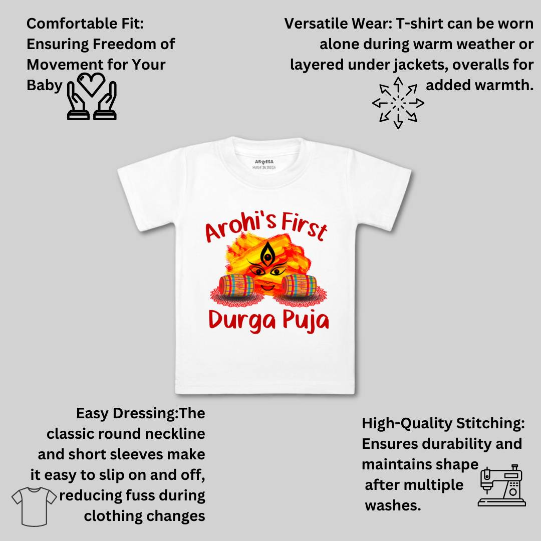 Arvesa My First Durga Puja Baby Boy & Girl Dress