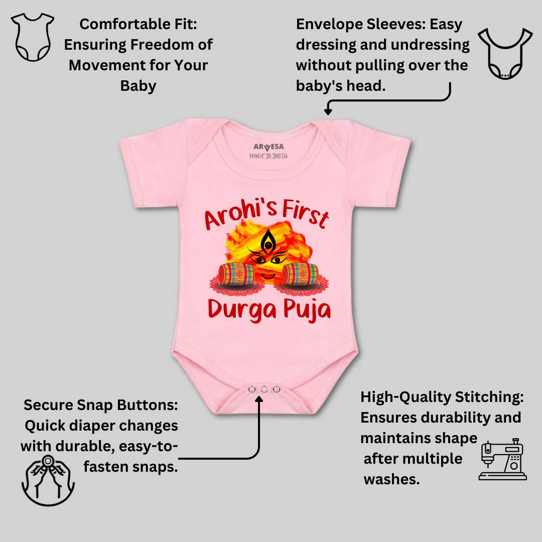 Arvesa My First Durga Puja Baby Boy & Girl Dress