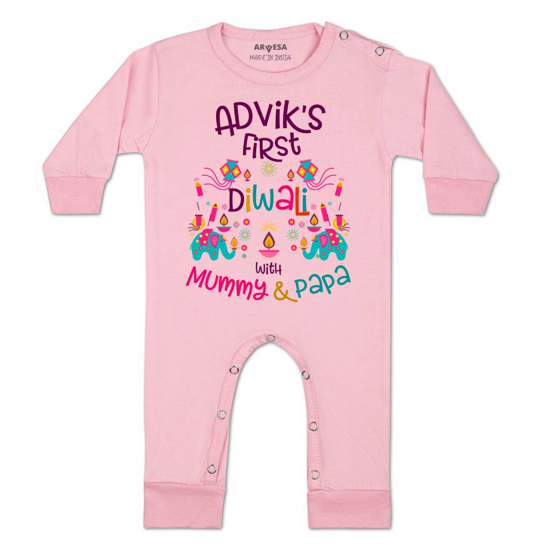 Arvesa My First Diwali  Baby Boy & Girl Dress