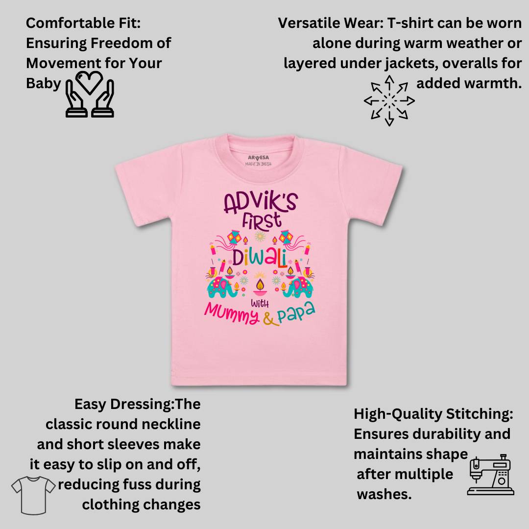 Arvesa My First Diwali  Baby Boy & Girl Dress