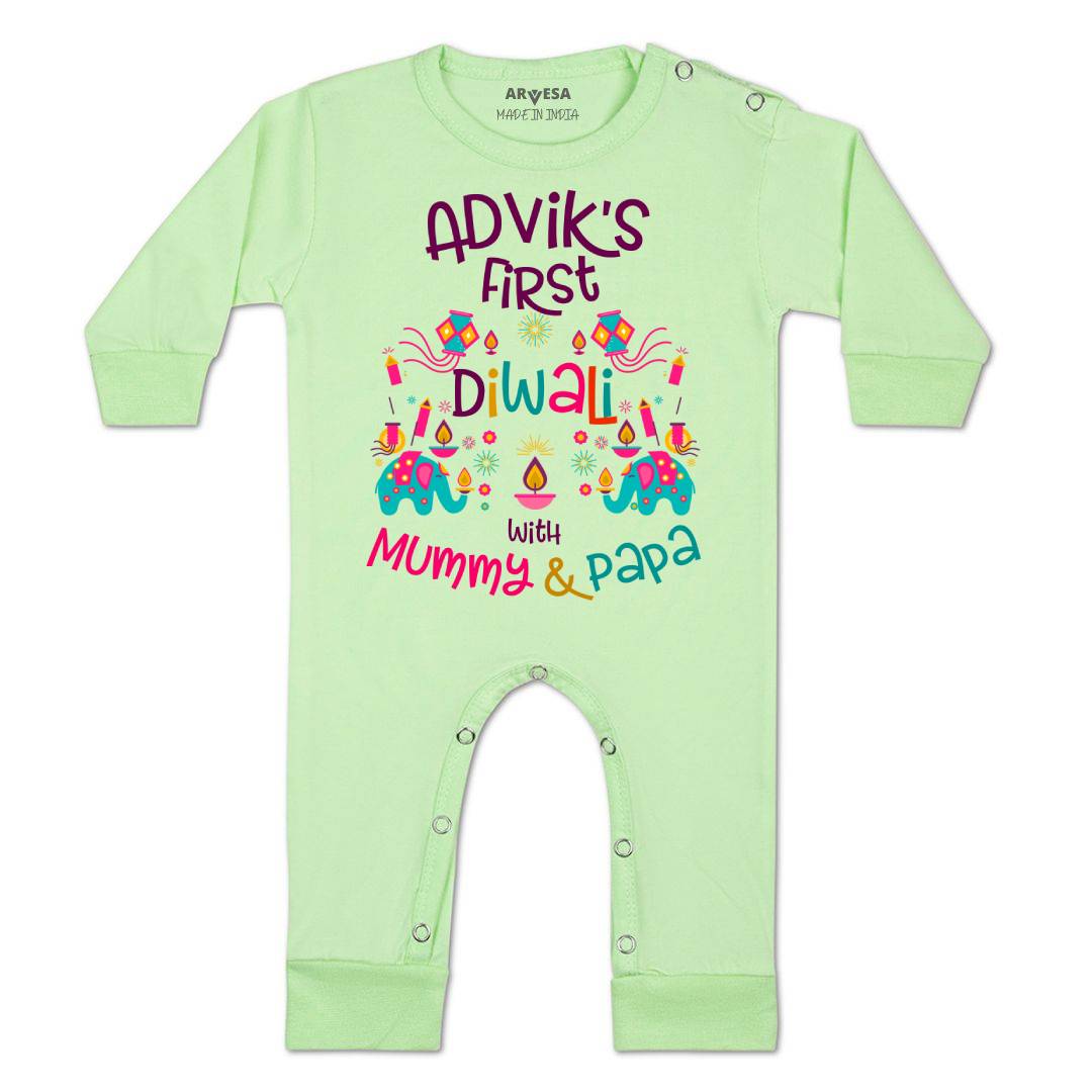 Arvesa My First Diwali  Baby Boy & Girl Dress