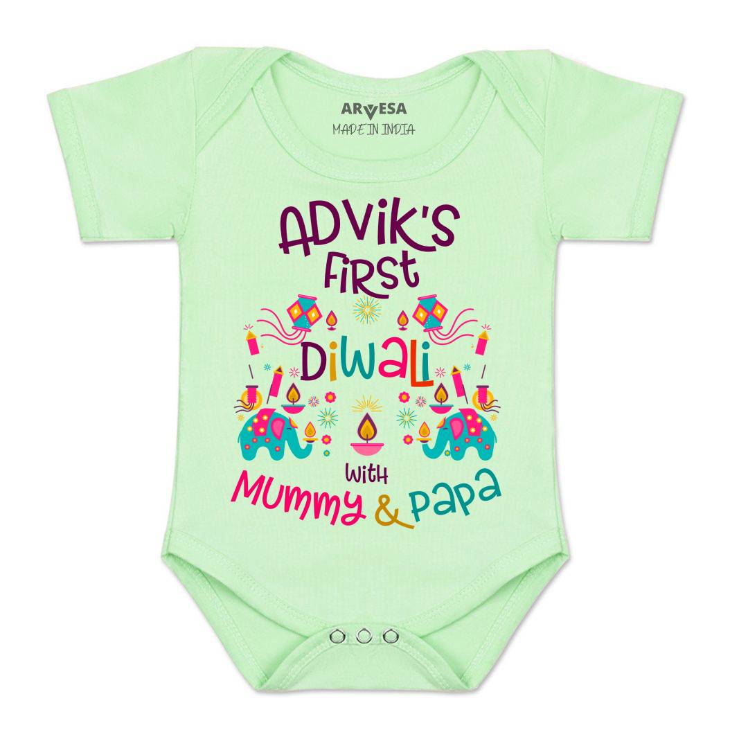 Arvesa My First Diwali  Baby Boy & Girl Dress