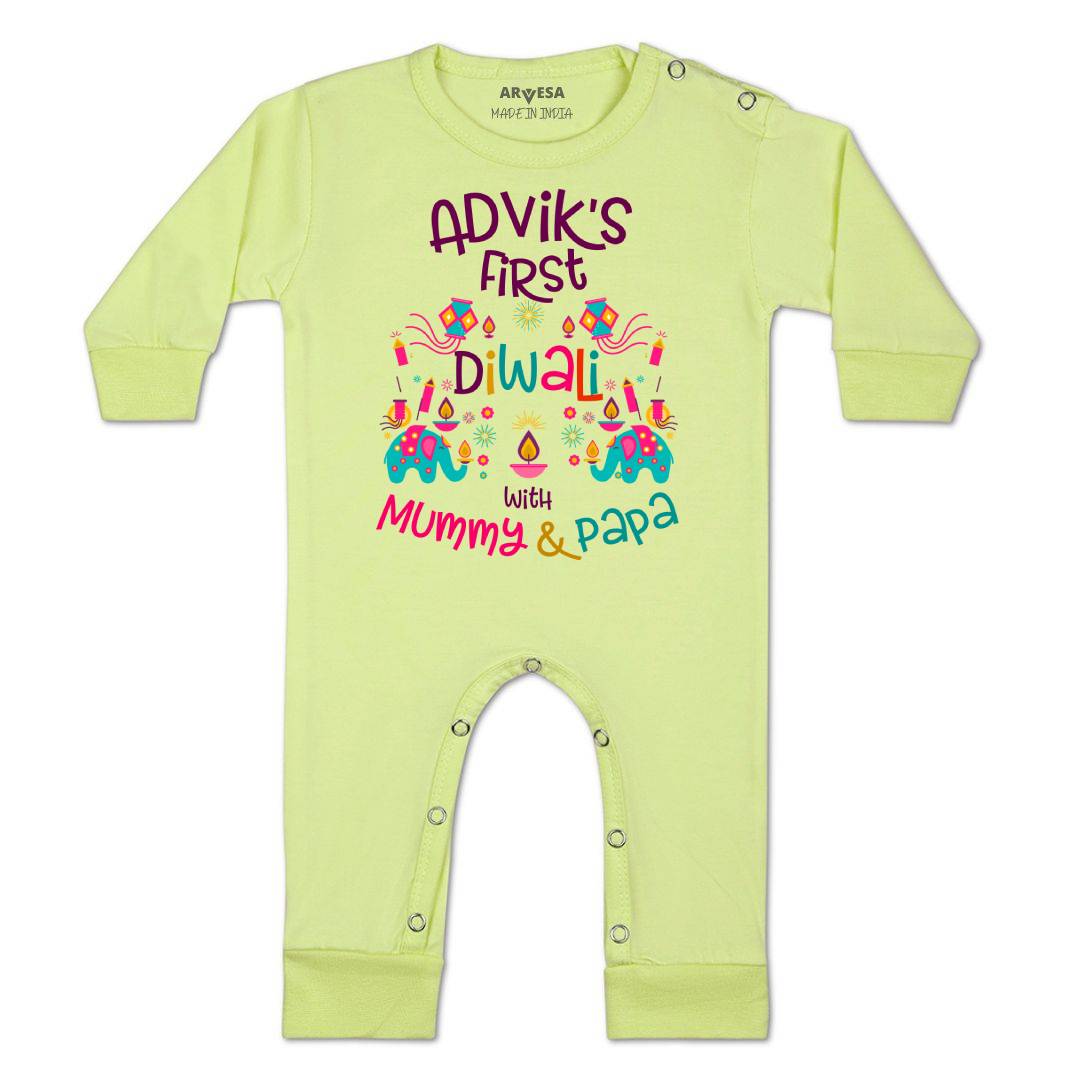 Arvesa My First Diwali  Baby Boy & Girl Dress
