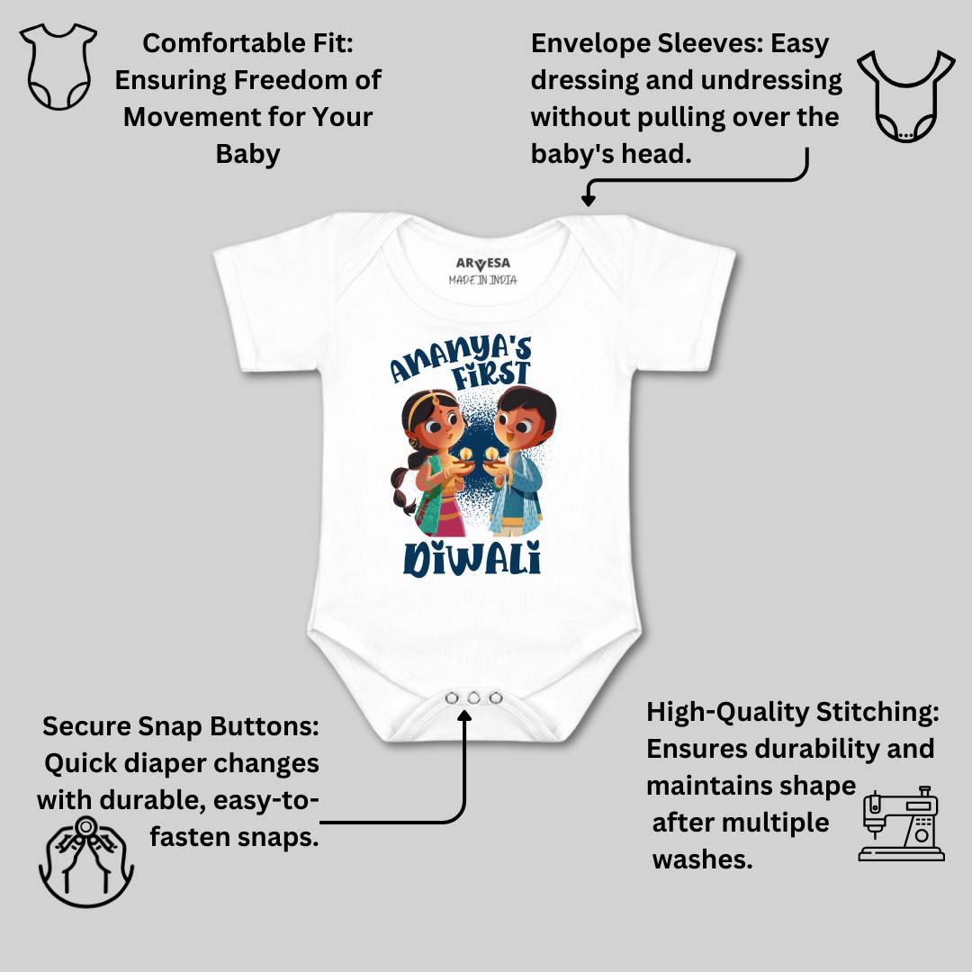 Arvesa My First Diwali  Baby Boy & Girl Dress