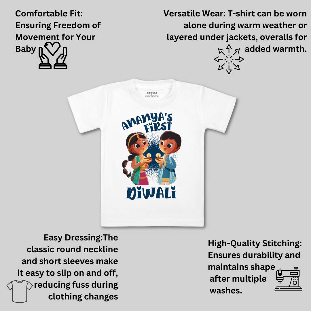 Arvesa My First Diwali  Baby Boy & Girl Dress