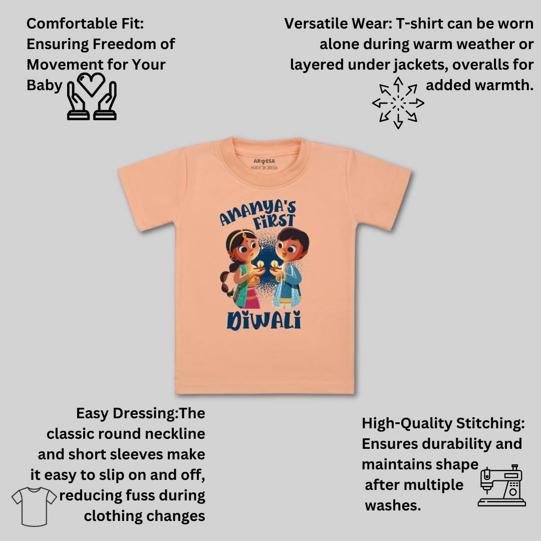 Arvesa My First Diwali  Baby Boy & Girl Dress