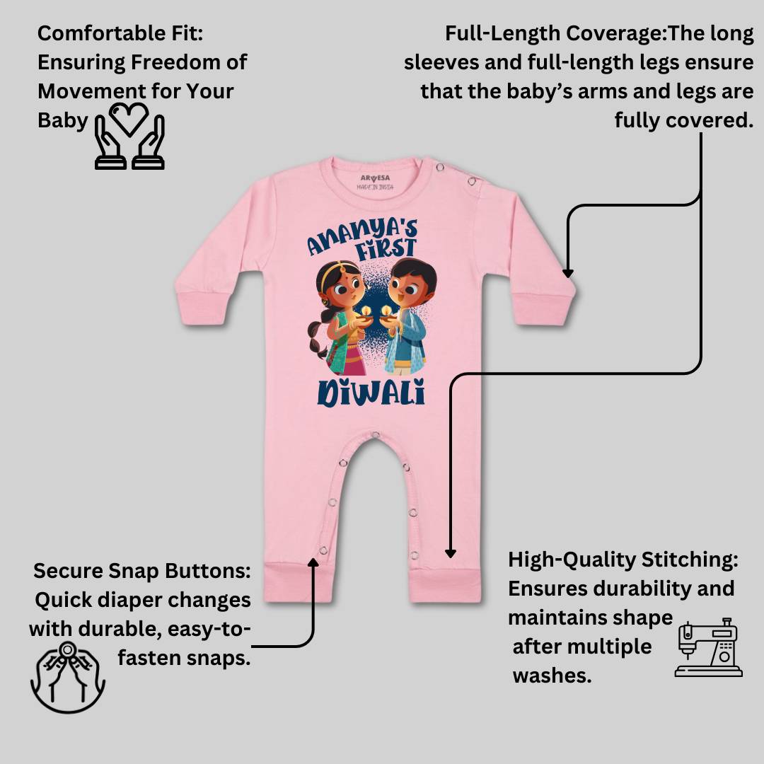 Arvesa My First Diwali  Baby Boy & Girl Dress