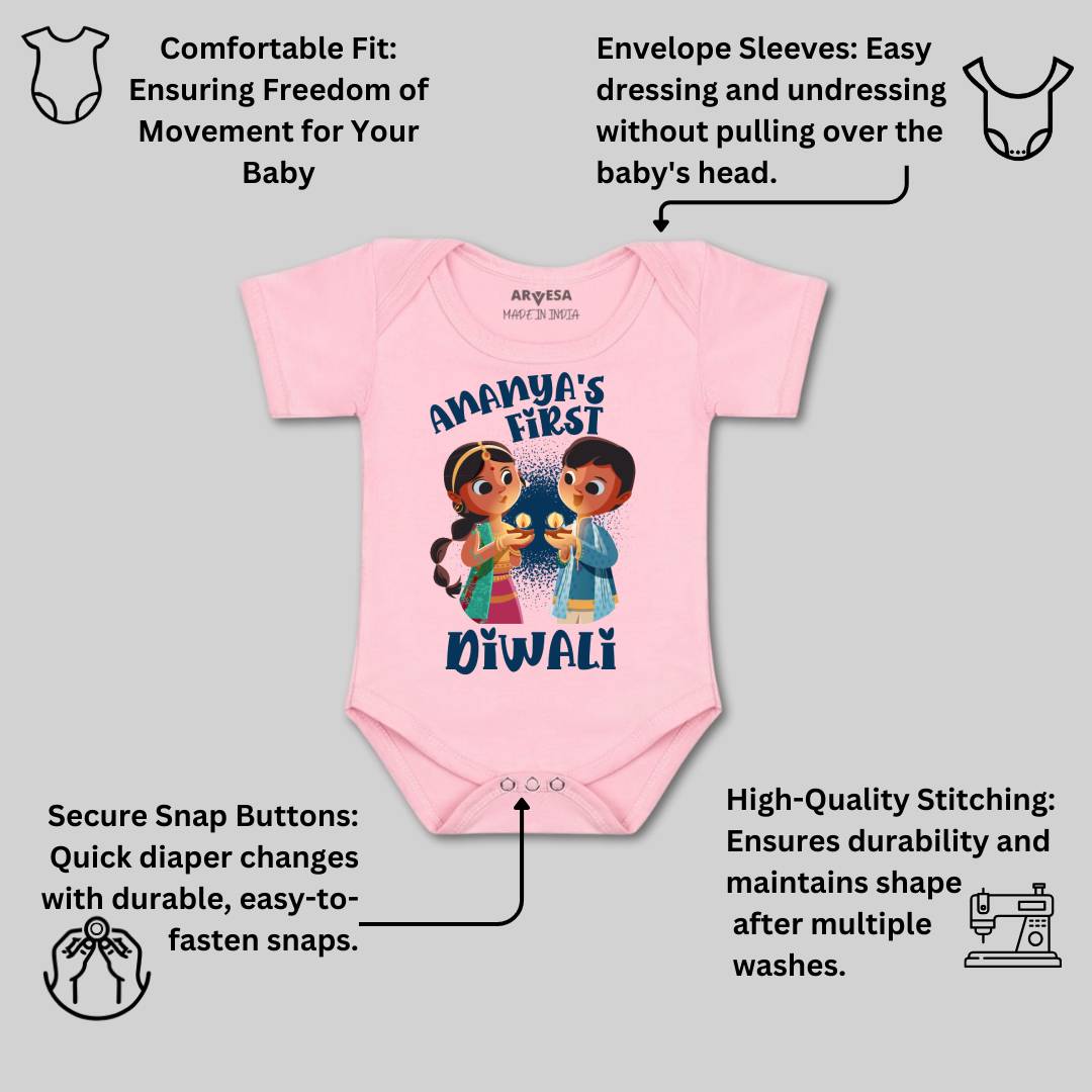 Arvesa My First Diwali  Baby Boy & Girl Dress